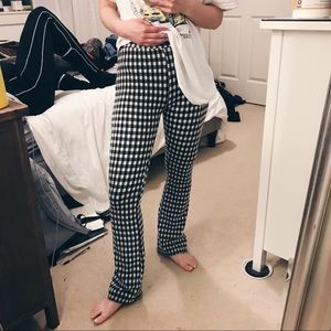Black and White Gingham Pants